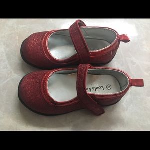 Red toddler shoes